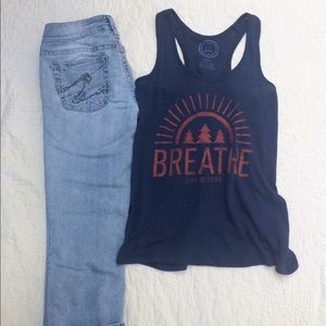 Silver jeans light wash Capri 27